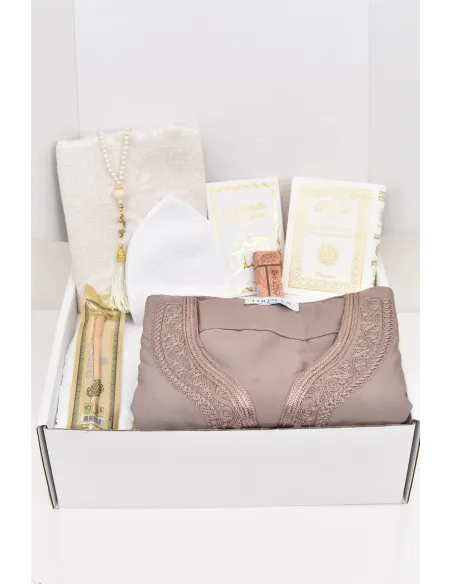 Box Omra Hajj Homme, gift idea, Ihram box, premium Qamis, prayer mats