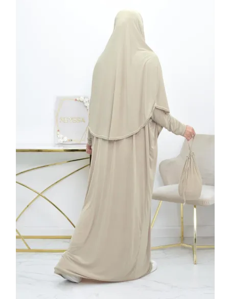 Abaya papillon ample de priere avec hijab intégré au meilleur prix