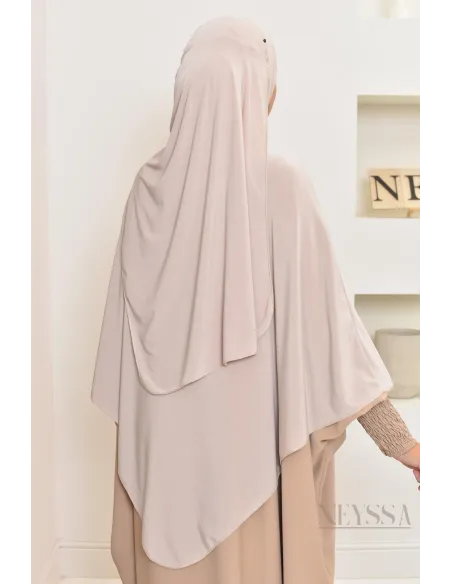 hijab Khimar jersey premium 2 en 1 modèle court, facile à enfiler, modest fashion