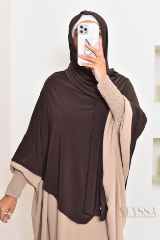 hijab Khimar premium jersey 2 in 1 short model, easy to slip on, modest fashion