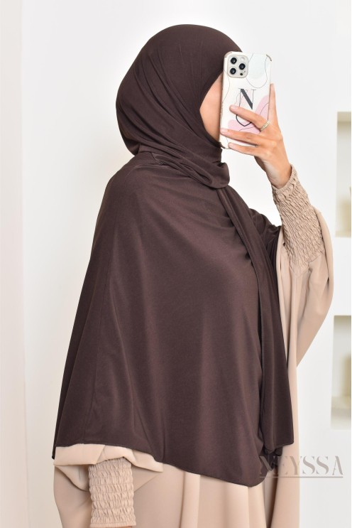 hijab Khimar jersey premium 2 en 1 modèle court, facile à enfiler, modest fashion
