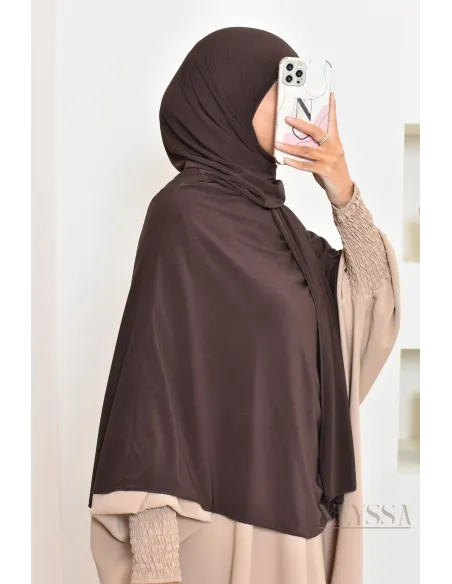 hijab Khimar jersey premium 2 en 1 modèle court, facile à enfiler, modest fashion