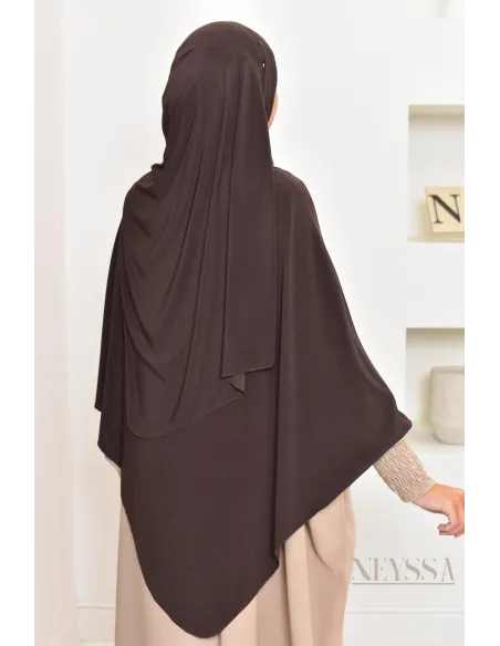 hijab Khimar jersey premium 2 en 1 modèle court, facile à enfiler, modest fashion