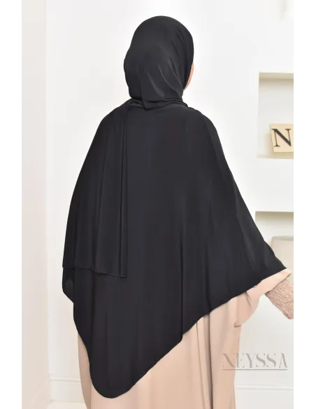 hijab Khimar jersey premium 2 en 1 modèle court, facile à enfiler, modest fashion