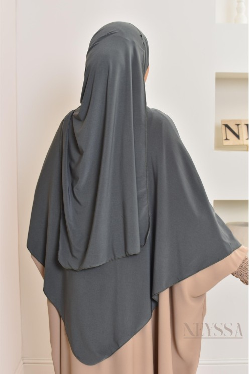 hijab Khimar jersey premium 2 en 1 modèle court, facile à enfiler, modest fashion