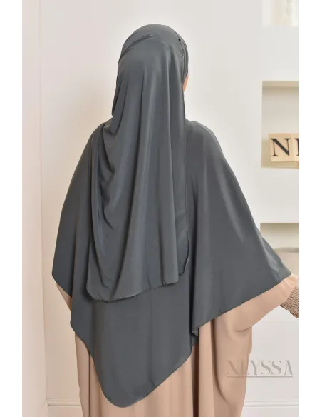 hijab Khimar jersey premium 2 en 1 modèle court, facile à enfiler, modest fashion