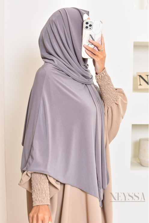 hijab Khimar jersey premium 2 en 1 modèle court, facile à enfiler, modest fashion