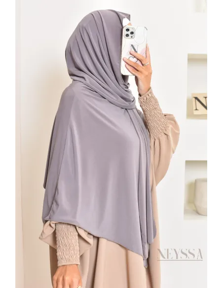 hijab Khimar jersey premium 2 en 1 modèle court, facile à enfiler, modest fashion