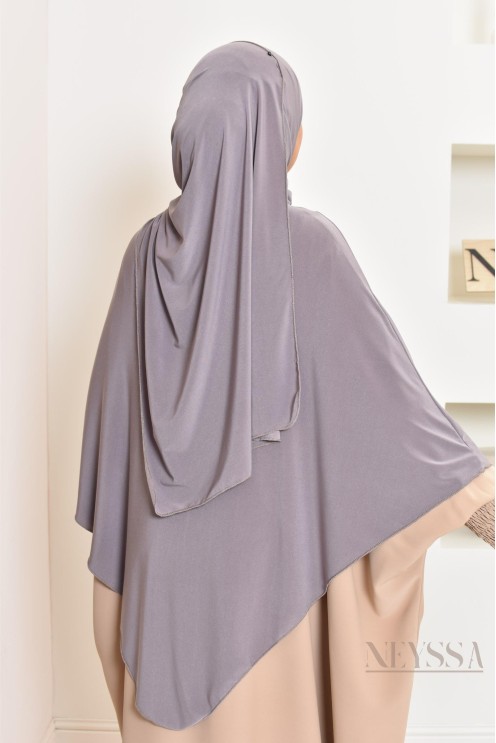 hijab Khimar jersey premium 2 en 1 modèle court, facile à enfiler, modest fashion
