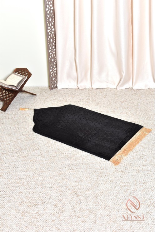 Tapis de prière islam enfant en velours épais, avec motif étoiles