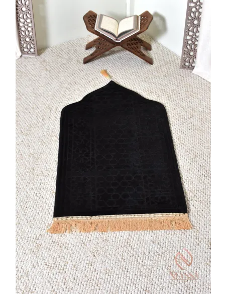 Tapis de prière islam enfant en velours épais, avec motif étoiles