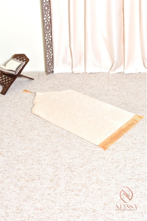 Tapis de prière islam enfant en velours épais, avec motif étoiles