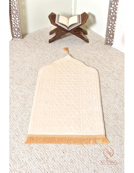 Tapis de prière islam enfant en velours épais, avec motif étoiles