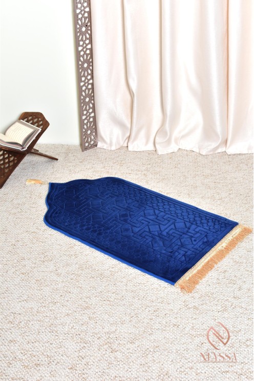 Islamischer Gebetsteppich Kind aus dickem Velours mit orientalischem Muster