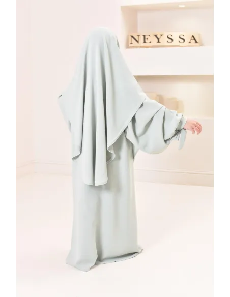Ensemble abaya khimar mère ou fille, tenue de prière assortie, tissu jazz