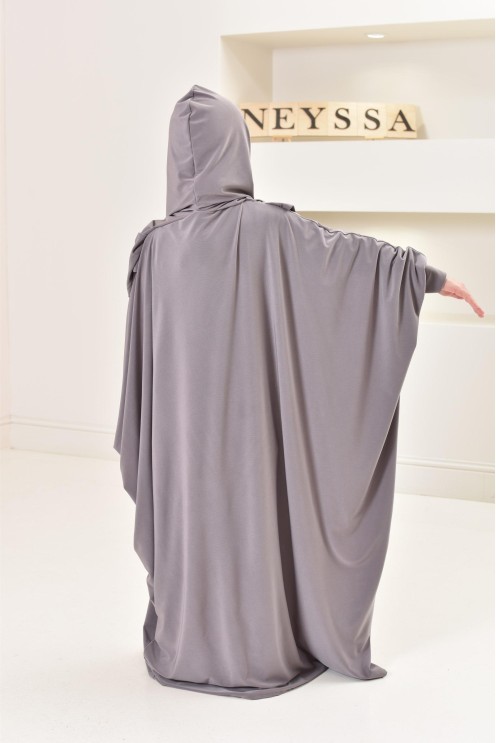 Abaya de prière hijab intégré jersey premium mère ou fille Neyssa shop
