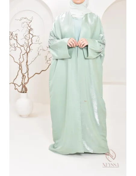 Neyssa Shop Dubai Organza Abaya Kimono, hergestellt in den Vereinigten Arabischen Emiraten