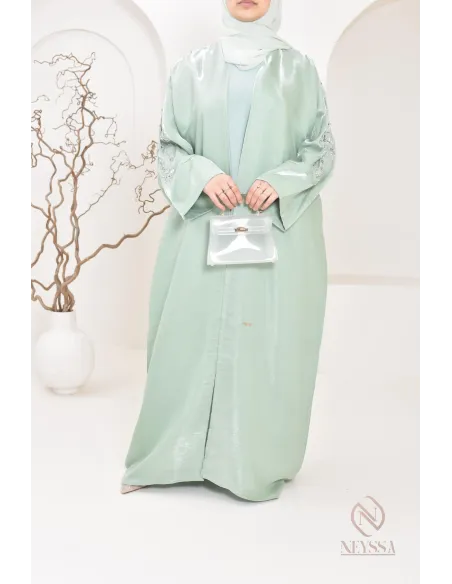 Neyssa Shop Dubai Organza Abaya Kimono, hergestellt in den Vereinigten Arabischen Emiraten
