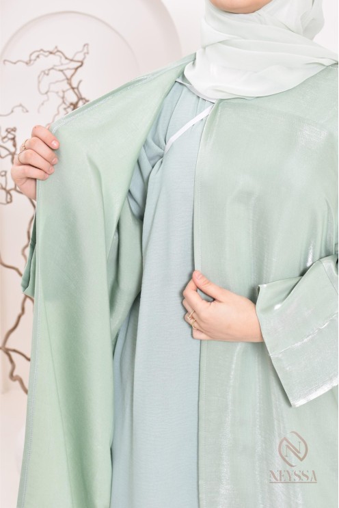 Neyssa Shop Dubai Organza Abaya Kimono, hergestellt in den Vereinigten Arabischen Emiraten