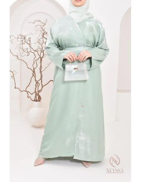 Neyssa Shop Dubai Organza Abaya Kimono, hergestellt in den Vereinigten Arabischen Emiraten