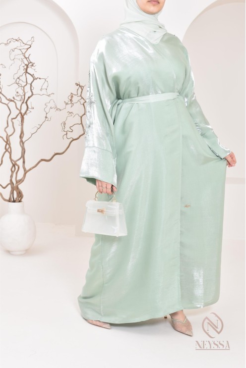 Neyssa Shop Dubai Organza Abaya Kimono, hergestellt in den Vereinigten Arabischen Emiraten