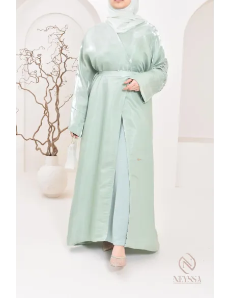 Neyssa Shop Dubai Organza Abaya Kimono, hergestellt in den Vereinigten Arabischen Emiraten
