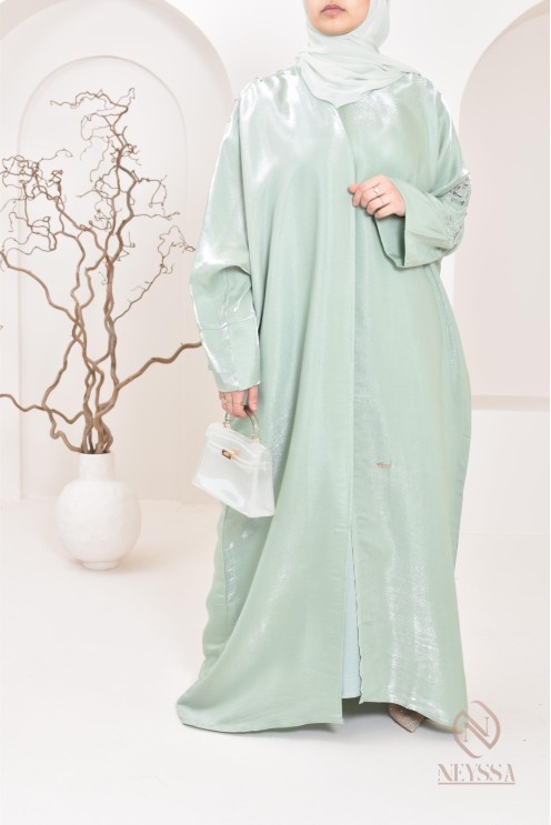 Neyssa Shop Dubai Organza Abaya Kimono, hergestellt in den Vereinigten Arabischen Emiraten