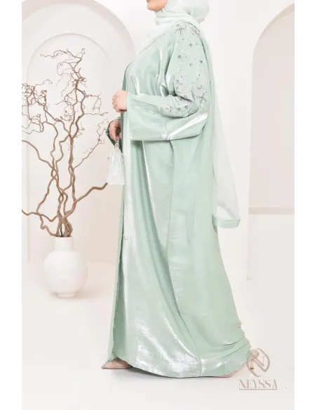 Neyssa Shop Dubai Organza Abaya Kimono, hergestellt in den Vereinigten Arabischen Emiraten