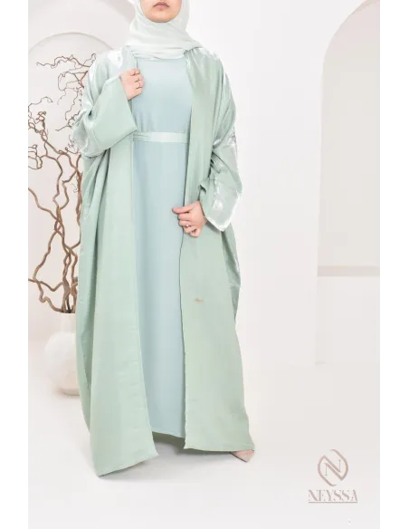 Neyssa Shop Dubai Organza Abaya Kimono, hergestellt in den Vereinigten Arabischen Emiraten