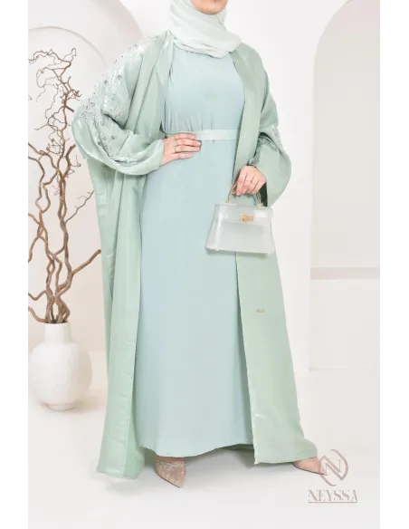 Neyssa Shop Dubai Organza Abaya Kimono, hergestellt in den Vereinigten Arabischen Emiraten