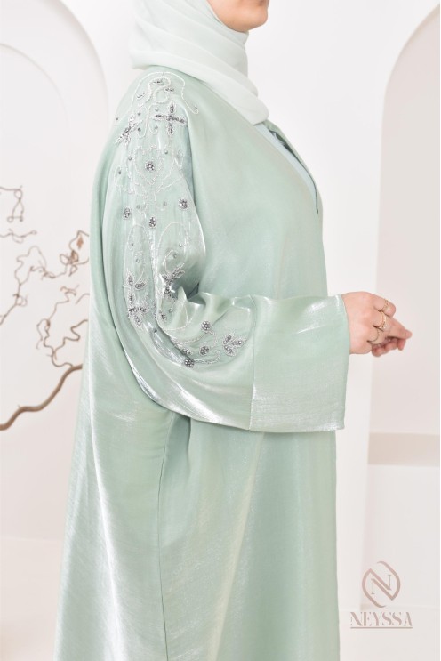 Neyssa Shop Dubai Organza Abaya Kimono, hergestellt in den Vereinigten Arabischen Emiraten