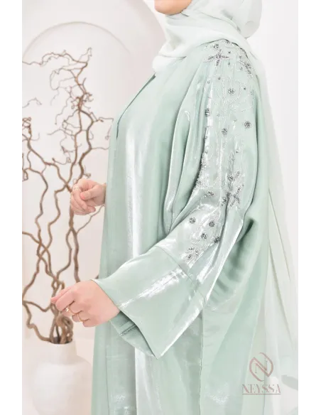 Neyssa Shop Dubai Organza Abaya Kimono, hergestellt in den Vereinigten Arabischen Emiraten