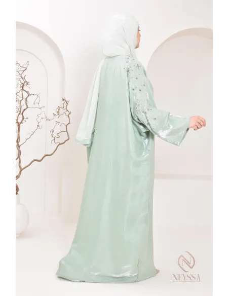 Neyssa Shop Dubai Organza Abaya Kimono, hergestellt in den Vereinigten Arabischen Emiraten