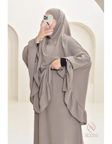 Ensemble 2 pièces de prière en jazz cape et jupe, idéal pour la maison