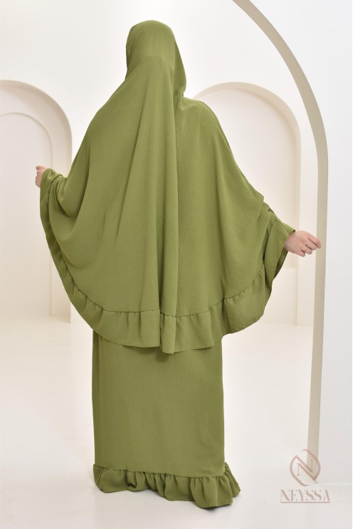 Ensemble 2 pièces de prière en jazz cape et jupe, idéal pour la maison