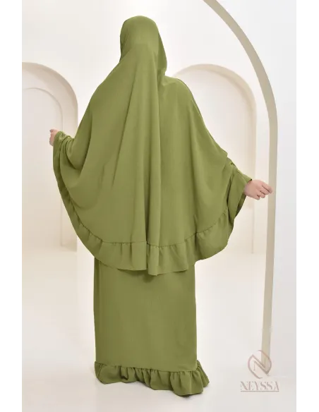 Ensemble 2 pièces de prière en jazz cape et jupe, idéal pour la maison