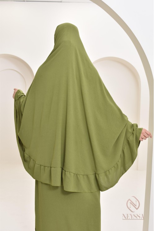 Ensemble 2 pièces de prière en jazz cape et jupe, idéal pour la maison