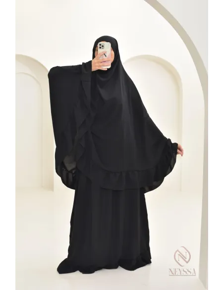 Ensemble 2 pièces de prière en jazz cape et jupe, idéal pour la maison