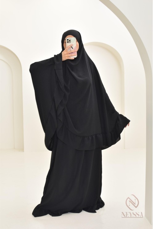 Ensemble 2 pièces de prière en jazz cape et jupe, idéal pour la maison