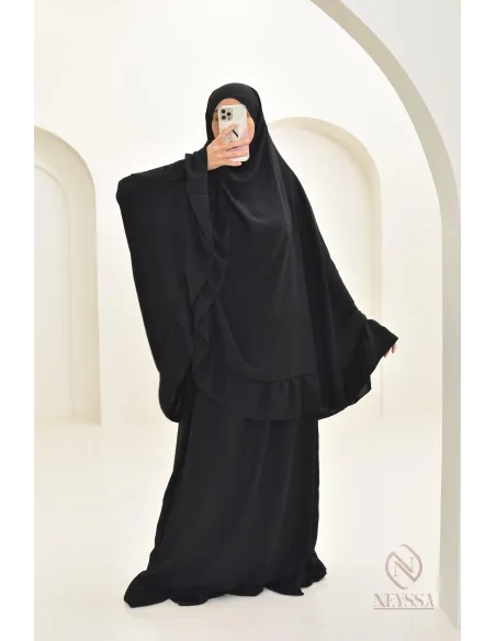 Ensemble 2 pièces de prière en jazz cape et jupe, idéal pour la maison