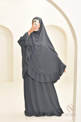 Ensemble 2 pièces de prière en jazz cape et jupe, idéal pour la maison 2