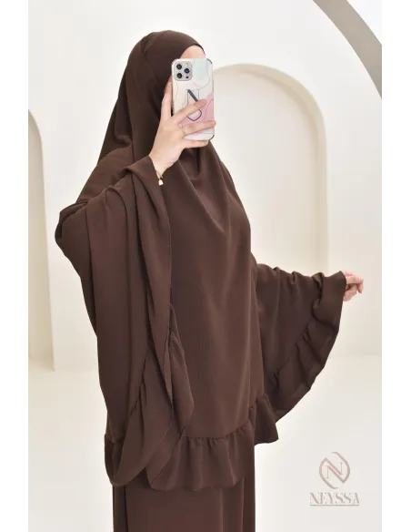 Ensemble 2 pièces de prière en jazz cape et jupe, idéal pour la maison