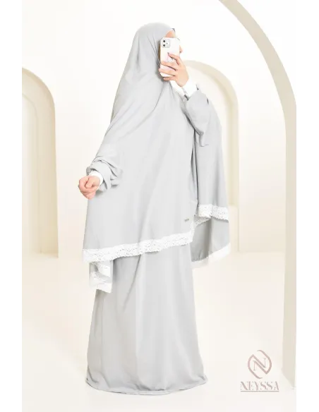 Ensemble 2 pièces de prière en coton, cape et jupe, idéal pour la maison