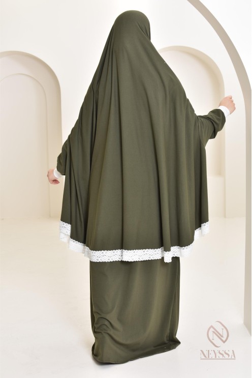 Ensemble 2 pièces de prière en coton, cape et jupe, idéal pour la maison