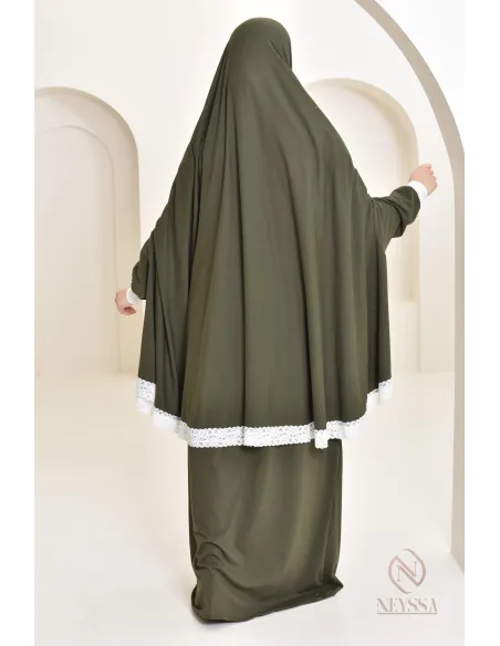 Ensemble 2 pièces de prière en coton, cape et jupe, idéal pour la maison
