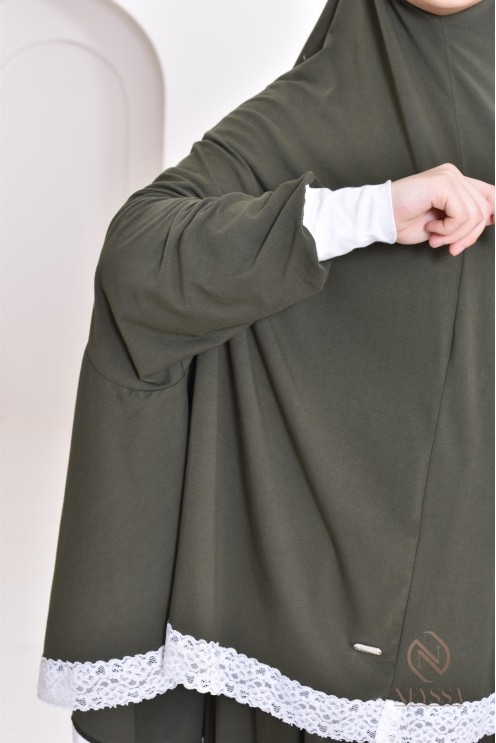 Ensemble 2 pièces de prière en coton, cape et jupe, idéal pour la maison