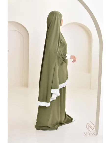 Ensemble 2 pièces de prière en coton, cape et jupe, idéal pour la maison