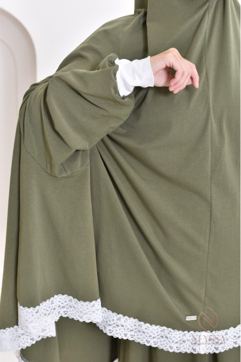 Ensemble 2 pièces de prière en coton, cape et jupe, idéal pour la maison