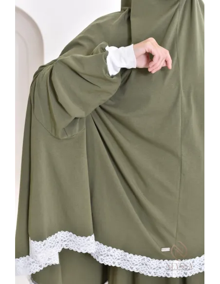 Ensemble 2 pièces de prière en coton, cape et jupe, idéal pour la maison
