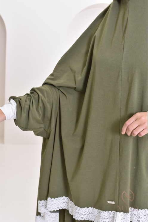 Ensemble 2 pièces de prière en coton, cape et jupe, idéal pour la maison